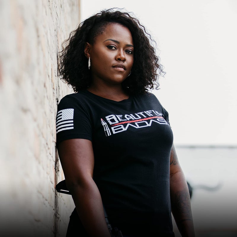 Grunt Style Beautiful Badass - Women's T-Shirt (Black, X-Large) - Image 3